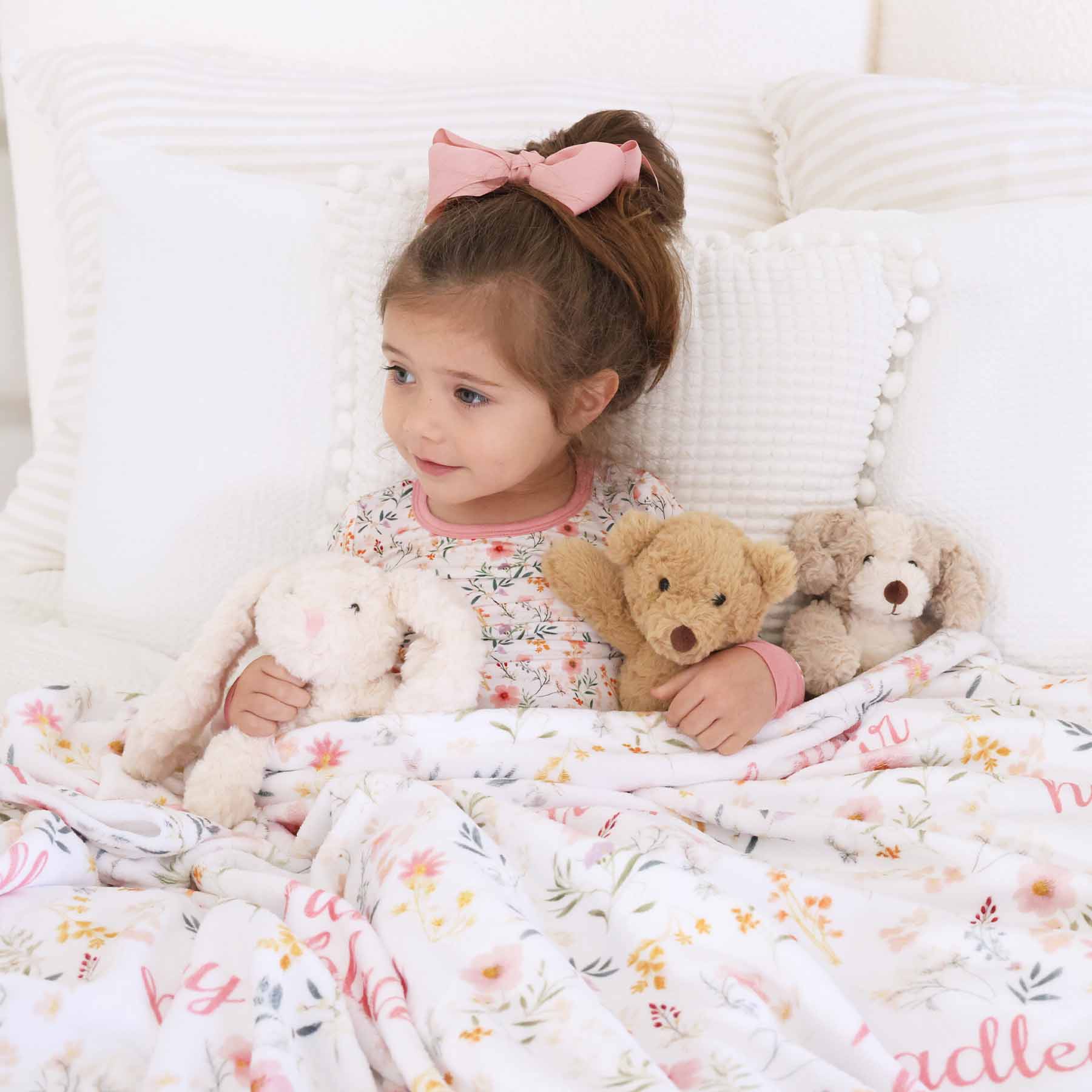 Winnie's Wildflowers Personalized Kids Blanket - Image 4
