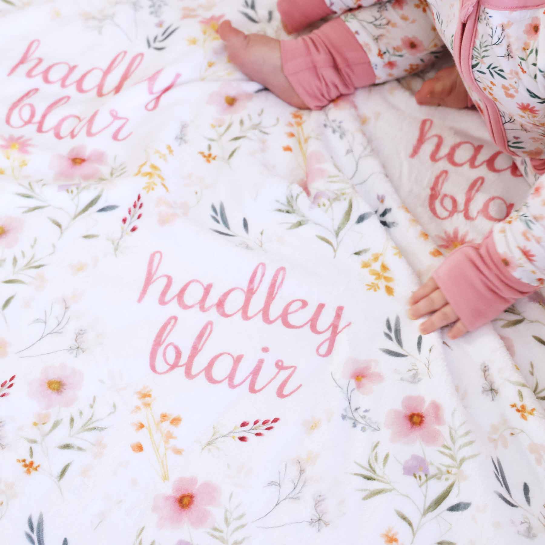 Winnie's Wildflowers Personalized Kids Blanket - Image 6