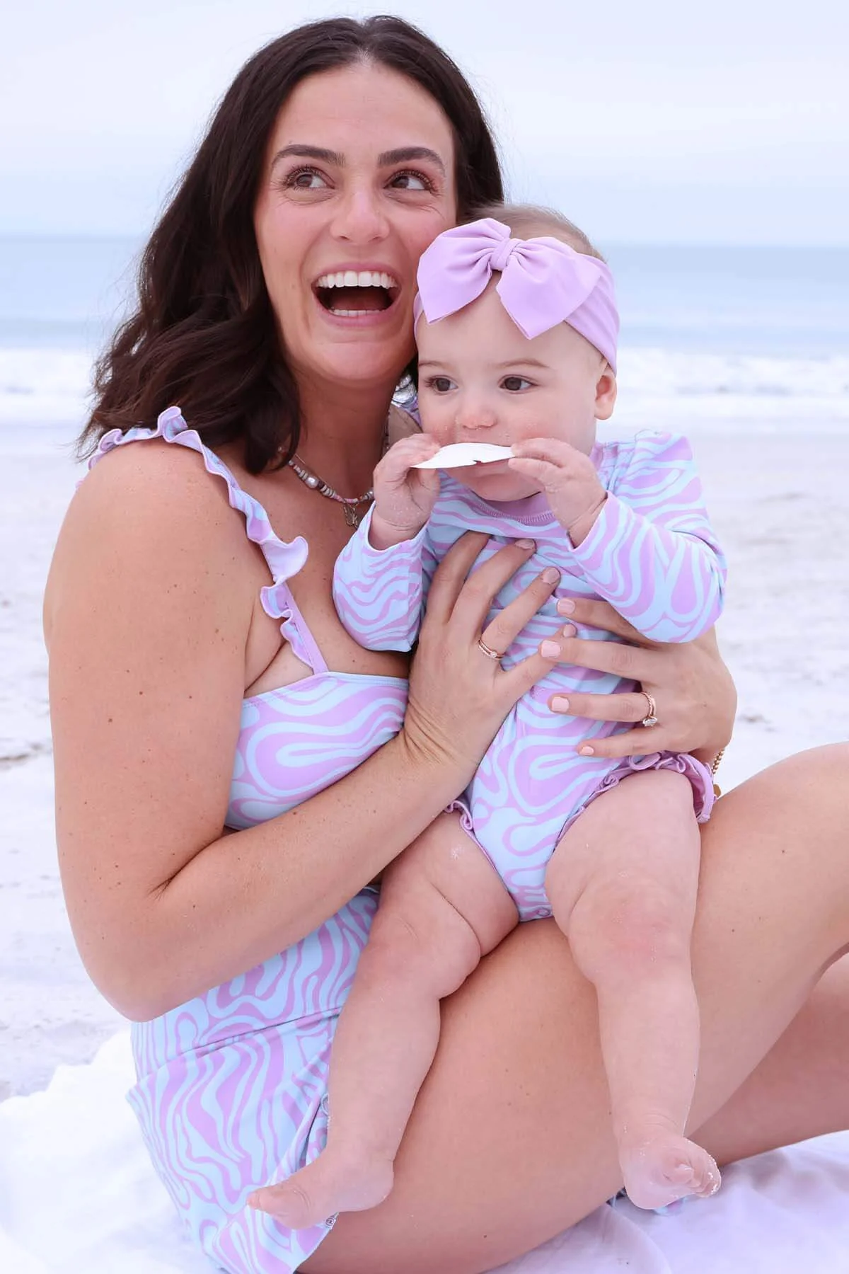 Women's Bikini with High-Waisted Bottom | Wavy Days - Image 3